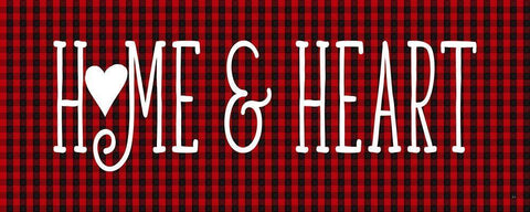 Home And Heart White Modern Wood Framed Art Print with Double Matting by Metz, Andi