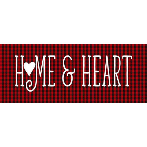 Home And Heart Black Modern Wood Framed Art Print by Metz, Andi