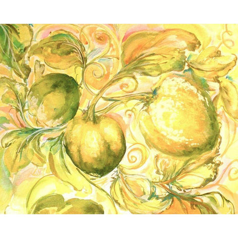 Fall Garden III White Modern Wood Framed Art Print by Diannart