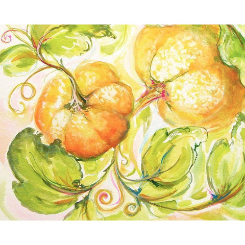 Fall Garden II White Modern Wood Framed Art Print by Diannart