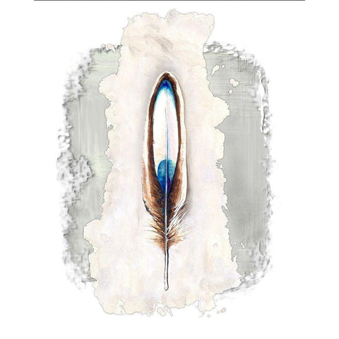 Simple Feather I Black Modern Wood Framed Art Print by Diannart