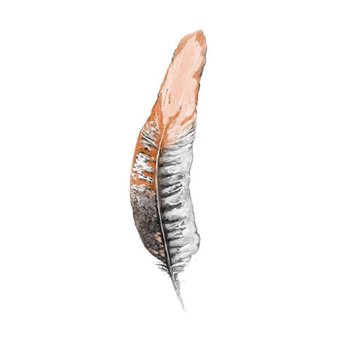 Soft Feather II White Modern Wood Framed Art Print by Diannart