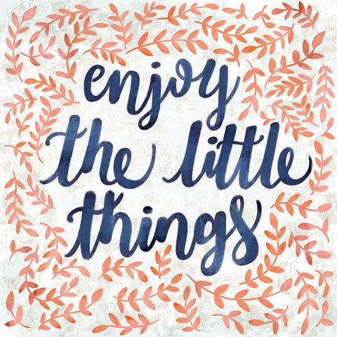 Enjoy the Little Things Gold Ornate Wood Framed Art Print with Double Matting by SD Graphics Studio