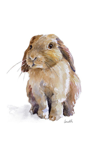 Sweet Bunny I Black Ornate Wood Framed Art Print with Double Matting by Loreth, Lanie