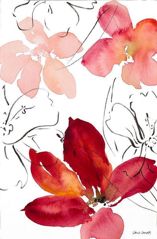 Into Summer II Black Ornate Wood Framed Art Print with Double Matting by Loreth, Lanie