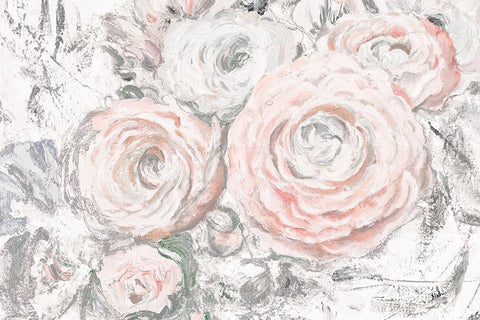 Soft Romance White Modern Wood Framed Art Print with Double Matting by Pinto, Patricia