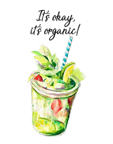 Its Organic White Modern Wood Framed Art Print with Double Matting by Pinto, Patricia