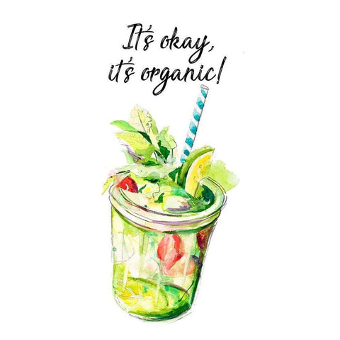 Its Organic Gold Ornate Wood Framed Art Print with Double Matting by Pinto, Patricia