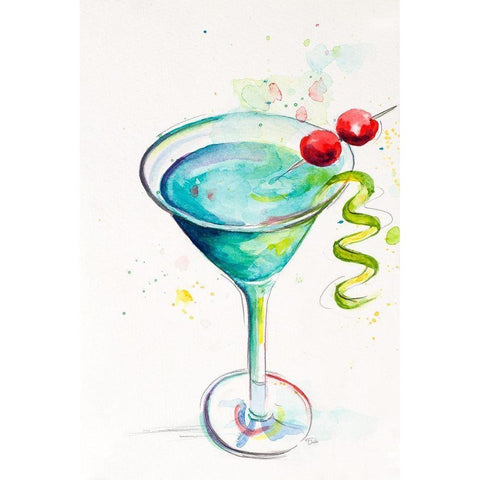 Cocktail II Black Modern Wood Framed Art Print with Double Matting by Pinto, Patricia