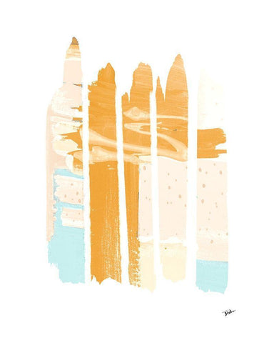 Little 70s Dots II White Modern Wood Framed Art Print with Double Matting by Pinto, Patricia