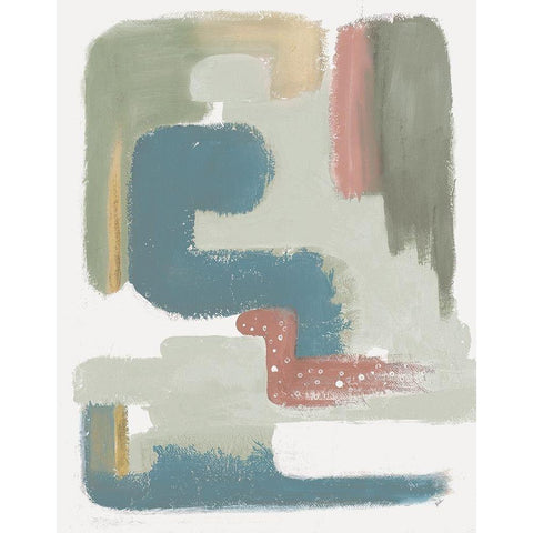 Maroon Bird Abstract White Modern Wood Framed Art Print by Pinto, Patricia