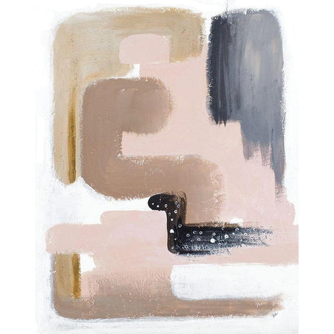 Black Bird Abstract White Modern Wood Framed Art Print by Pinto, Patricia