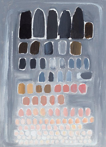 Degrade White Modern Wood Framed Art Print with Double Matting by Pinto, Patricia