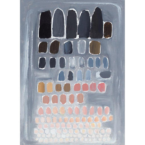 Degrade Black Modern Wood Framed Art Print with Double Matting by Pinto, Patricia