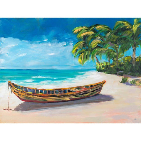Lost Island I Black Modern Wood Framed Art Print by DeRice, Julie