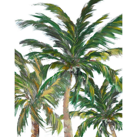 Tropical Trees on White III White Modern Wood Framed Art Print by DeRice, Julie