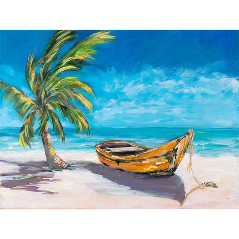 Lost Island II Black Modern Wood Framed Art Print by DeRice, Julie