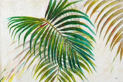 Palmas di Viento White Modern Wood Framed Art Print with Double Matting by Pinto, Patricia