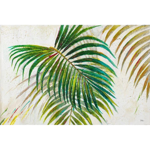 Palmas di Viento White Modern Wood Framed Art Print by Pinto, Patricia
