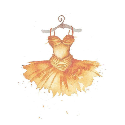 Golden Tutu White Modern Wood Framed Art Print by Medley, Elizabeth