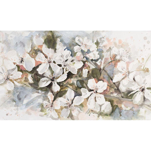 Peach Blossom Gold Ornate Wood Framed Art Print with Double Matting by Pinto, Patricia