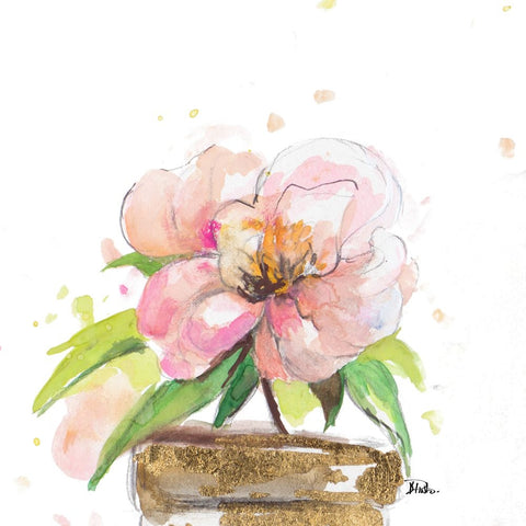 Lilac Touch I Black Ornate Wood Framed Art Print with Double Matting by Pinto, Patricia