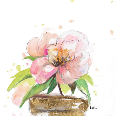 Lilac Touch I White Modern Wood Framed Art Print by Pinto, Patricia