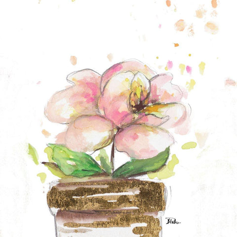 Lilac Touch II Black Modern Wood Framed Art Print by Pinto, Patricia