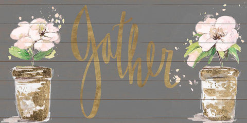 Gather Spring Black Ornate Wood Framed Art Print with Double Matting by Pinto, Patricia