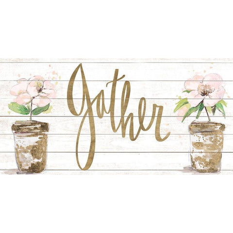 Gather Black Modern Wood Framed Art Print by Pinto, Patricia