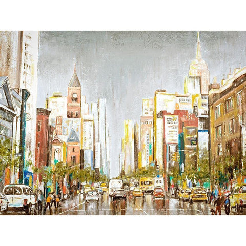 Rainy Days Black Modern Wood Framed Art Print with Double Matting by Pinto, Patricia