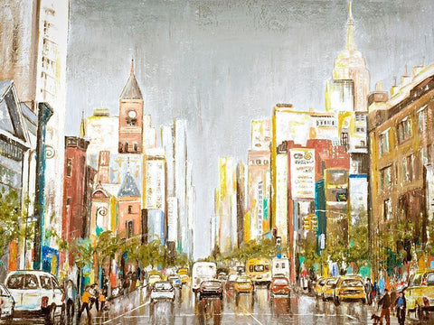 Rainy Days White Modern Wood Framed Art Print with Double Matting by Pinto, Patricia