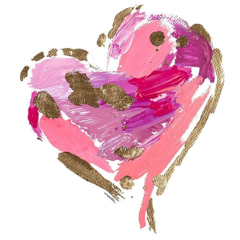 Heart Full of Love I Black Modern Wood Framed Art Print by Hewitt, L.