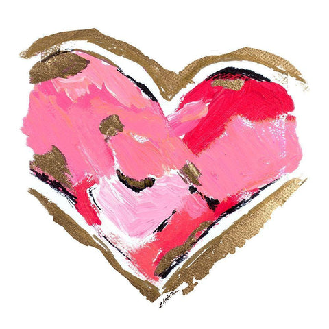 Heart Full of Love II White Modern Wood Framed Art Print by Hewitt, L.