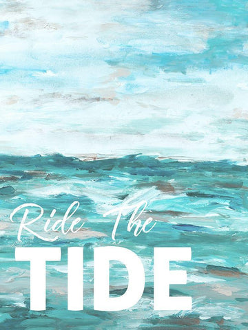 Ride The Tide Black Ornate Wood Framed Art Print with Double Matting by Hewitt, L.