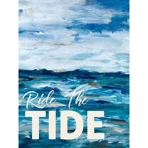 Ride The Tide Black Modern Wood Framed Art Print with Double Matting by Hewitt, L.