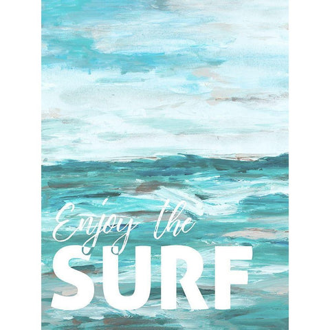 Enjoy The Surf Gold Ornate Wood Framed Art Print with Double Matting by Hewitt, L.