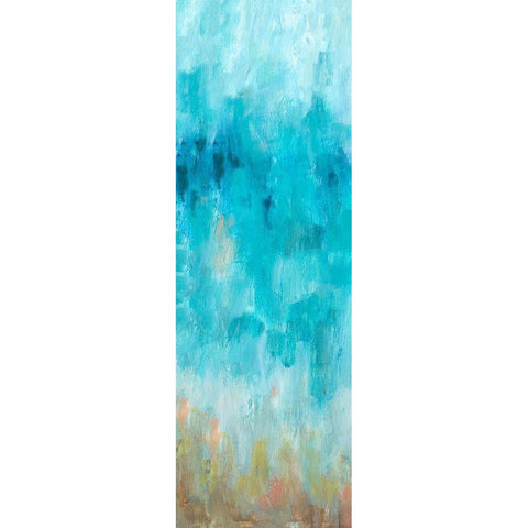 Beach Gaze Panel I Black Modern Wood Framed Art Print by Hewitt, L.
