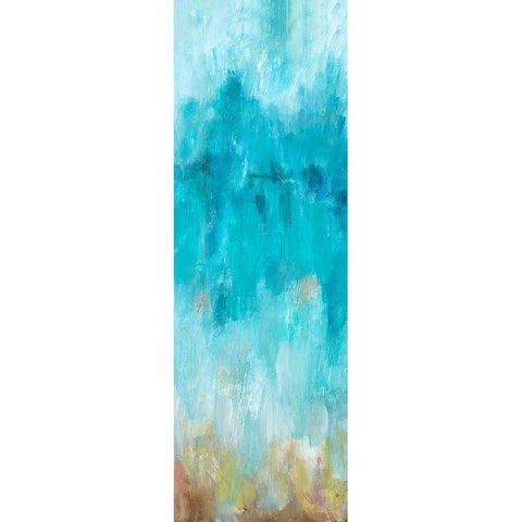 Beach Gaze Panel II Black Modern Wood Framed Art Print by Hewitt, L.