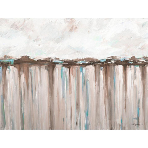 Ocean Hues White Modern Wood Framed Art Print by Hewitt, L.
