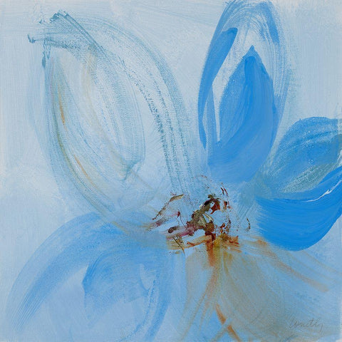 Out of the Blue II Black Modern Wood Framed Art Print with Double Matting by Loreth, Lanie