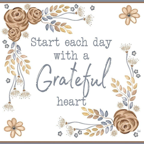 Brown Leaves Inspiration I White Modern Wood Framed Art Print with Double Matting by Metz, Andi