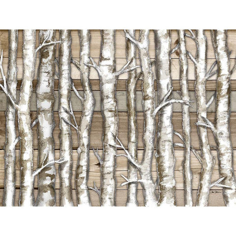 Light Birch Forest Black Modern Wood Framed Art Print with Double Matting by Gaynor, Janice