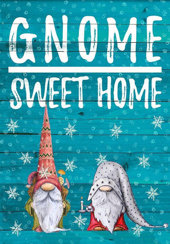 Gnome Sweet Home Black Ornate Wood Framed Art Print with Double Matting by Edwins, Hugo
