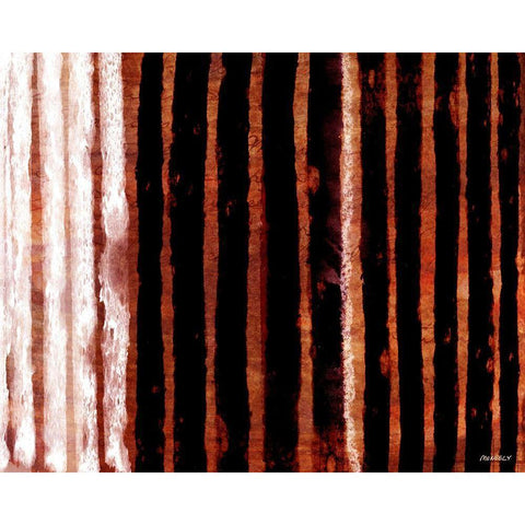 Warm Vertical Horizon Black Modern Wood Framed Art Print by Meneely, Dan