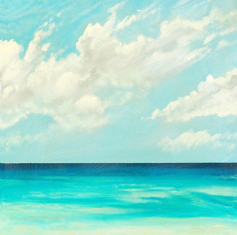 Still Waters White Modern Wood Framed Art Print with Double Matting by Meneely, Dan