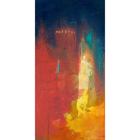 Summer Set II Black Modern Wood Framed Art Print with Double Matting by Meneely, Dan