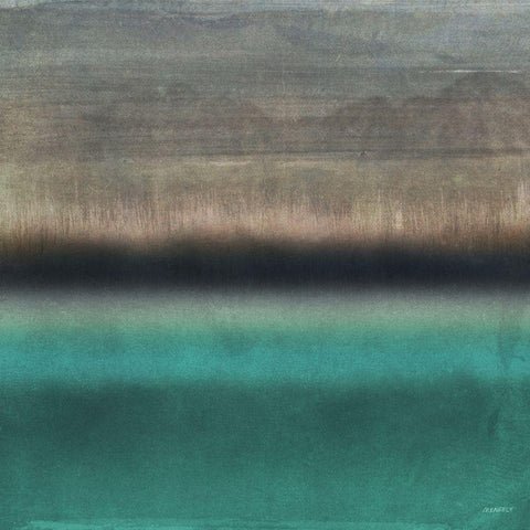 Loon Lake In Teal II Black Modern Wood Framed Art Print by Meneely, Dan