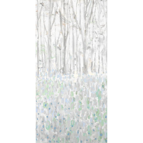 Birchwood Trees I Gold Ornate Wood Framed Art Print with Double Matting by Meneely, Dan