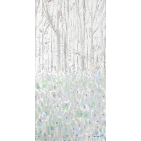 Birchwood Trees II Black Modern Wood Framed Art Print by Meneely, Dan